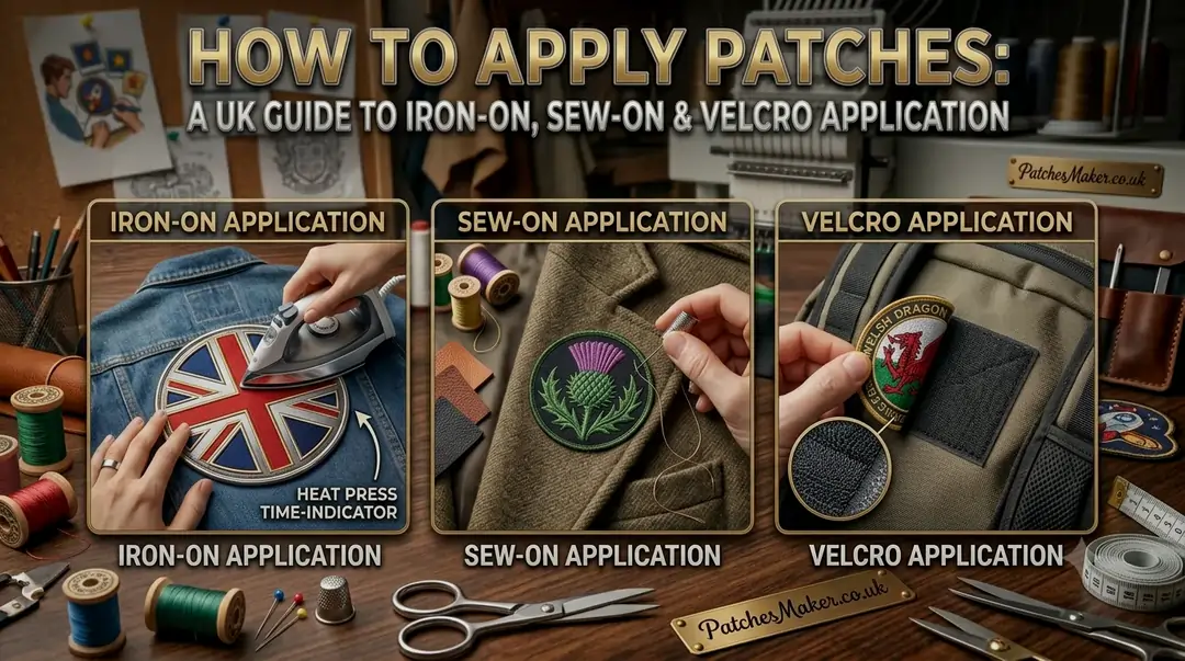 How to Apply Patches A UK Guide to Iron On Sew On Velcro Application How to Apply Patches